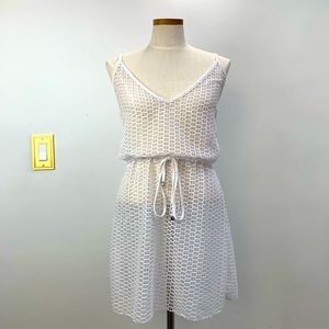 White Fishnet Coverup